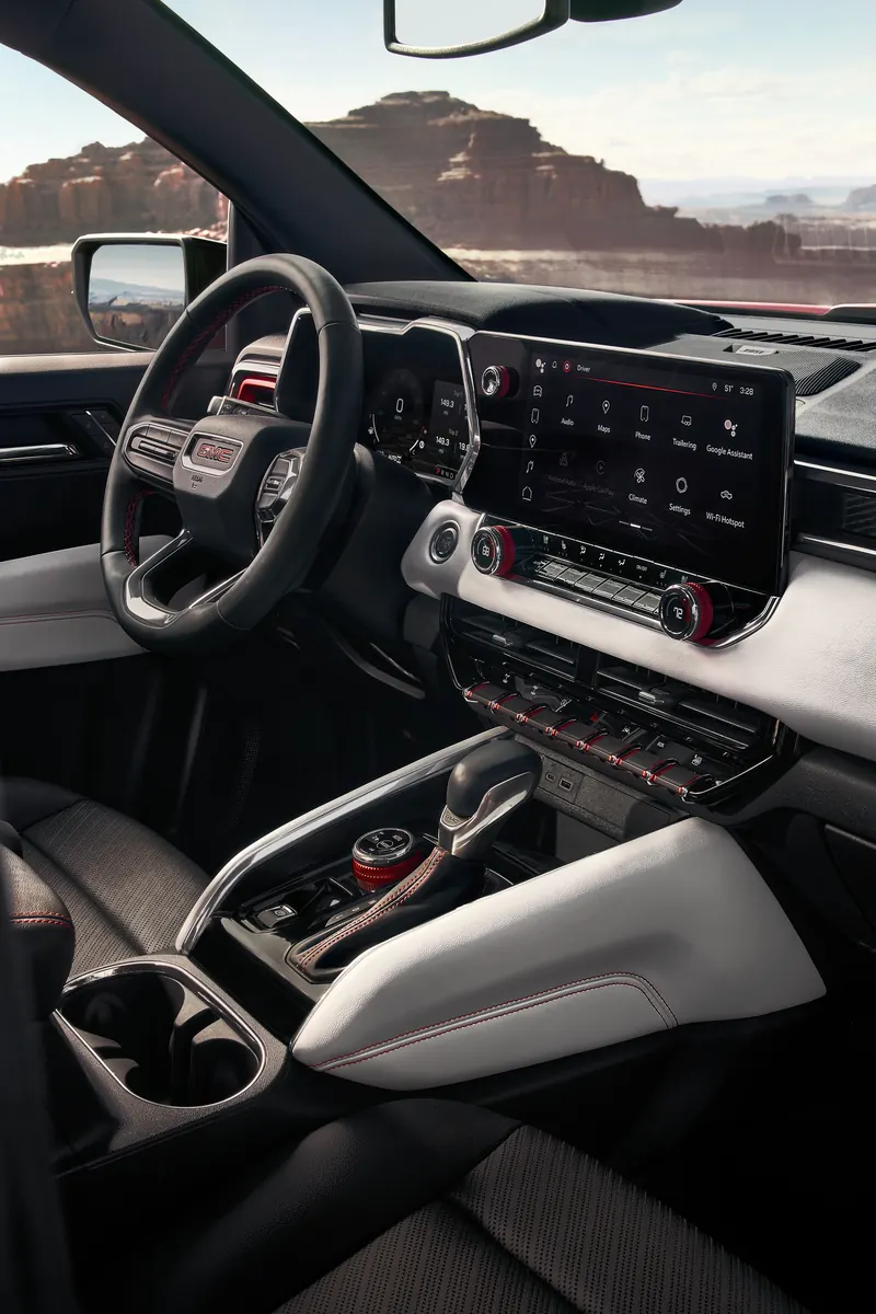 2026 GMC Canyon infotainment system at Charbonneau Car Center in Dickinson ND