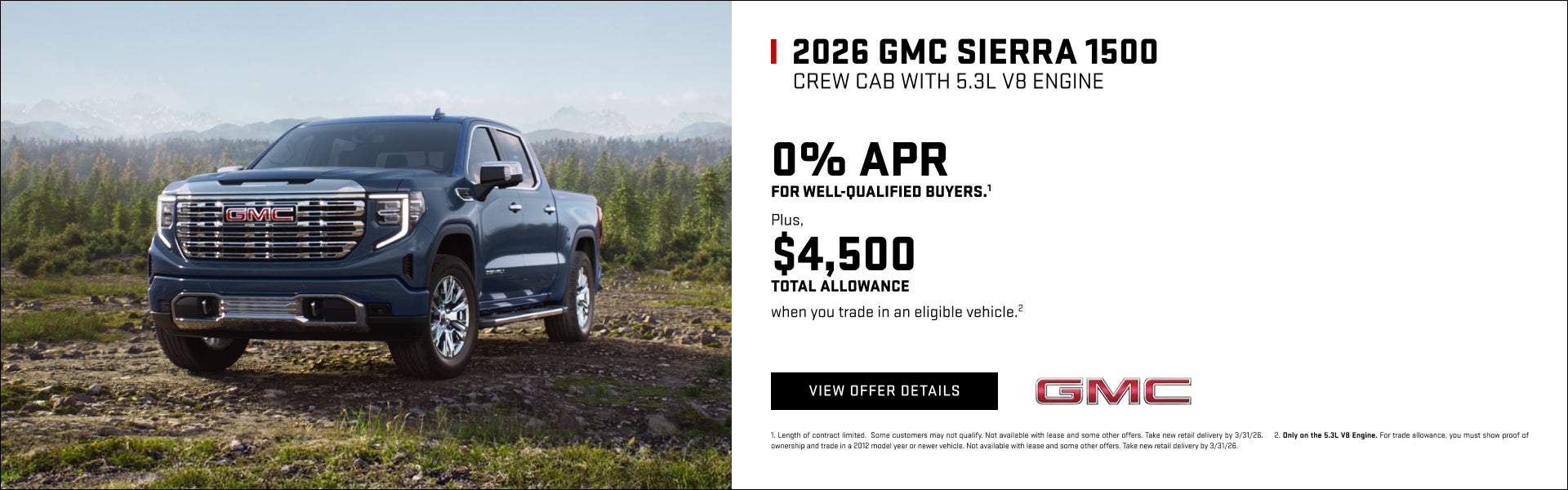 0% APR for well-qualified buyers.1

Plus, $4,500 Total Allowance when you trade in an eligible ve...